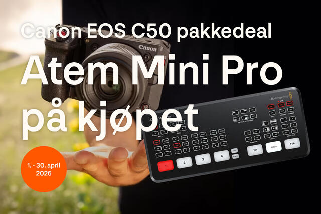 Canon EOS C50 + Atem Mini Pro = rabatt